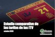 Estudio comparativo tarifas ITV 2020Tarifas de la ITV en España en 2020 (IVA incluido. Tasa de tráfico no incluida) Comunidades autónomas Turismos – Se indica porcentaje % de