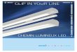 CLIP IN YOUR LINE...RIDI LINIA FLAT Platine-réglette VLG-F avec optiques linéaires, sans réﬂecteur 6 ... base des tubes ﬂuorescents T16 HE et HO. Les versions standards ont