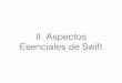 II. Aspectos Esenciales de Swiftfcqi.tij.uabc.mx/usuarios/glicea/documents/swift.pdfAspectos esenciales de Swift Funciones y métodos • Un función es una pieza de código reutilizable,