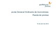 Junta General Ordinaria de Accionistas RddRueda de prensa › en › files › 20130416_PresentacionJGA2013-2.pdfFuente: Red Eléctrica de España Media 2012: -1,5% (Media 2011: -1,9%)
