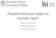 Propiedad intelectual, plagio y el concepto openrua.ua.es/.../60672/11/1.6-Propiedad_intelectual_plagio.pdf · 2016. 12. 13. · Propiedad intelectual, plagio y el concepto "open"
