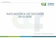 INDICADORES DE GESTIÓN 2019-2020 - ccfacatativa.org.co...En general los resultados de los indicadores muestran el cumplimiento de las metas propuestas, lo que demuestra que el desempeño