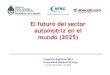 El futuro del sector automotriz en el mundo (2025) · El futuro del sector automotriz en el mundo (2025) Prospecta Argentina 2012 Universidad Nacional de Cuyo 1 y 2 de Noviembre de