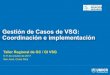 Gestión de Casos de VSG: Coordinación e implementación · 2019. 7. 29. · Taller Regional de GC / GI VSG - ULR San José, Costa Rica - Región de las Américas 1) Definir derivaciones