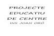 PROJECTE EDUCATIU DE CENTRE - insjoanoro.cat centre/PEC 13-14.pdf · 12.3.1 Adscripció. Coordinació primària-secundària 12.3.2 Projectes Inter centres 12.4 Programes internacionals