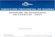 DIRECCIÓN PROVINCIAL DE GUAYAS - Gob · PDF file 2020. 9. 10. · INFORME DE RENDICIÓN DE CUENTAS - 2019 Guayaquil, mayo 2020 DIRECCIÓN PROVINCIAL DE GUAYAS . Consejo de la Judicatura