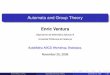 Automata and Group Theory - UPC Universitat Politècnica de …epsem.upc.edu/~ventura/ventura/files/Bratislava-25-11-08.pdf · 2008. 11. 25. · 1The friendly and unfriendly free