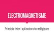 ELECTROMAGNETISME · 2016. 4. 19. · Bobina Nucli de ferro (cargol o clau) Un electroimant és un imant artificial temporal. El ferro és un material ferromagnètic, és a dir, quan