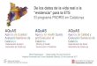 AQuAS Agència de Qualitat i Avaluació Sanitàries de Catalunya · 2017. 11. 9. · Catálogo No Registro poblacional Obligatorio SISCAT Convenio 2005-2017 >150.000 casos Retorno