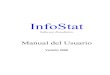 InfoStat · 2020. 10. 2. · carpeta InfoStat dentro de C:\Archivos de programa\ y un ícono de acceso directo en Inicio Programas InfoStat. Si eventualmente el CD no inicia el proceso