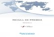 RECULL DE PREMSA · 2016. 11. 21. · 29/05/14 raimon masllorens nou president dels productors audiovisuals federats (proa) "el model de tv-3 estÀ acabat" / el pais (ed. catalunya)