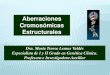 Aberraciones Cromosómicas Estructurales · aberraciones cromosómicas autosómicas Anormalidades anatómicas: varían de acuerdo con el cromosoma involucrado y la magnitud del segmento