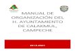 MANUAL DE ORGANIZACIÓN DEL H. AYUNTAMIENTO DE CALAKMUL, CAMPECHE 2020/Manual... · 2020. 10. 6. · MANUAL DE ORGANIZACIÓN DEL H. AYUNTAMIENTO DEL MUNICIPIO DE CALAKMUL, CAMPECHE