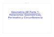 Perímetro y Circunferencia Relaciones Geométricas ...content.njctl.org/courses/common-core-math-espanol/cursos...2012/04/17  · Líneas Paralelas Revisión del Vocabulario ¿Qué