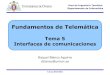 Tema 5 Interfaces de comunicaciones - uniovi.esdi002.edv.uniovi.es/~fcano/ft/teoria/Tema5... · •Características de la interfaz –Mecánicas: •Cable con un conector –Eléctricas: