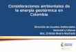 Consideraciones ambientales de la energía geotérmica en 