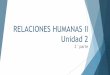 RELACIONES HUMANAS II Unidad 2