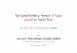 “Ley para Prohibir y Prevenir el Acoso Laboral en Puerto Rico