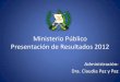 Ministerio Público Presentación de Resultados 2012