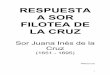 de la Cruz, Sor Juana Ines, RESPUESTA A SOR FILOTEA DE …