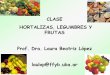 CLASE HORTALIZAS, LEGUMBRES Y FRUTAS Prof. Dra. Laura 