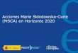 Acciones Marie Sklodowska-Curie (MSCA) en Horizonte 2020