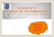 CLASE N°6 “TIPOS DE FOTOGRAFIA”