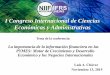 I Congreso Internacional de Ciencias Económicas y 
