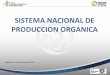 SISTEMA NACIONAL DE PRODUCCION ORGANICA