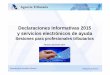 Declaraciones Informativas 2015 y servicios electrónicos 