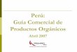 Guía Comercial de los Productos Orgánicos del Perú