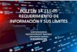 BOLETÍN 14.111-05 REQUERIMIENTO DE INFORMACIÓN Y SUS …