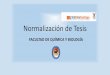 Manual de Normalización de Tesis - Facultad de Química y 