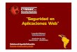 “Seguridad en Aplicaciones Web” - CYBSEC