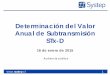 Determinación del Valor Anual de Subtransmisión STx-D