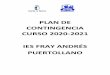 PLAN DE CONTINGENCIA CURSO 2020-2021 IES FRAY ANDRÉS 
