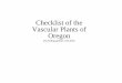 Checklist of the Vascular Plants of Oregon