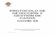 PROTOCOLO DE DETECCIÓN Y GESTIÓN DE CASOS COVID-19
