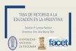 Tasa de retorno a la educación en la Argentina