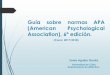 Guía sobre normas APA (American Psychological Association 