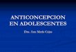 ANTICONCEPCION EN ADOLESCENTES - Sociedad Peruana de 