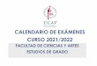 CALENDARIO DE EXÁMENES CURSO 2021/2022