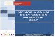 MEMORIA ANUAL DE LA GESTIÓN MUNICIPAL 2017