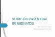 NUTRICIÓN PARENTERAL EN NEONATOS