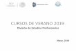 CURSOS DE VERANO 2019