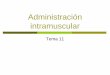 Administración intramuscular - OCW