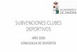 SUBVENCIONES CLUBES DEPORTIVOS - Ayuntamiento de Zamora