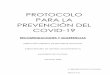 PROTOCOLO PARA LA PREVENCIÓN DEL COVID-19
