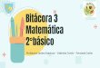 Bitácora 3 Matemática 2°básico