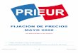 FIJACIÓN DE PRECIOS MAYO 2020